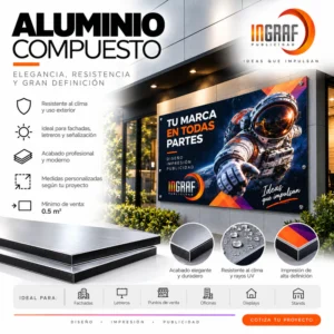 Lámina Aluminio Compuesto - 3mm - Impresión