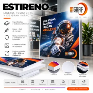 Estireno - Impresión Alta Calidad
