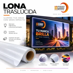 Lona TRASLÚCIDA - Impresión Alta Resolución