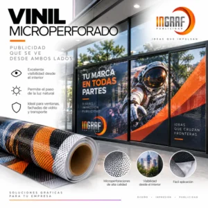 Vinil microperforado impreso para ventanas