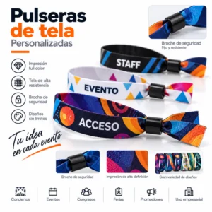 Pulseras de tela Satin