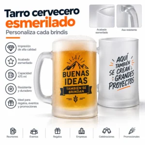 Tarro cervecero esmerilado